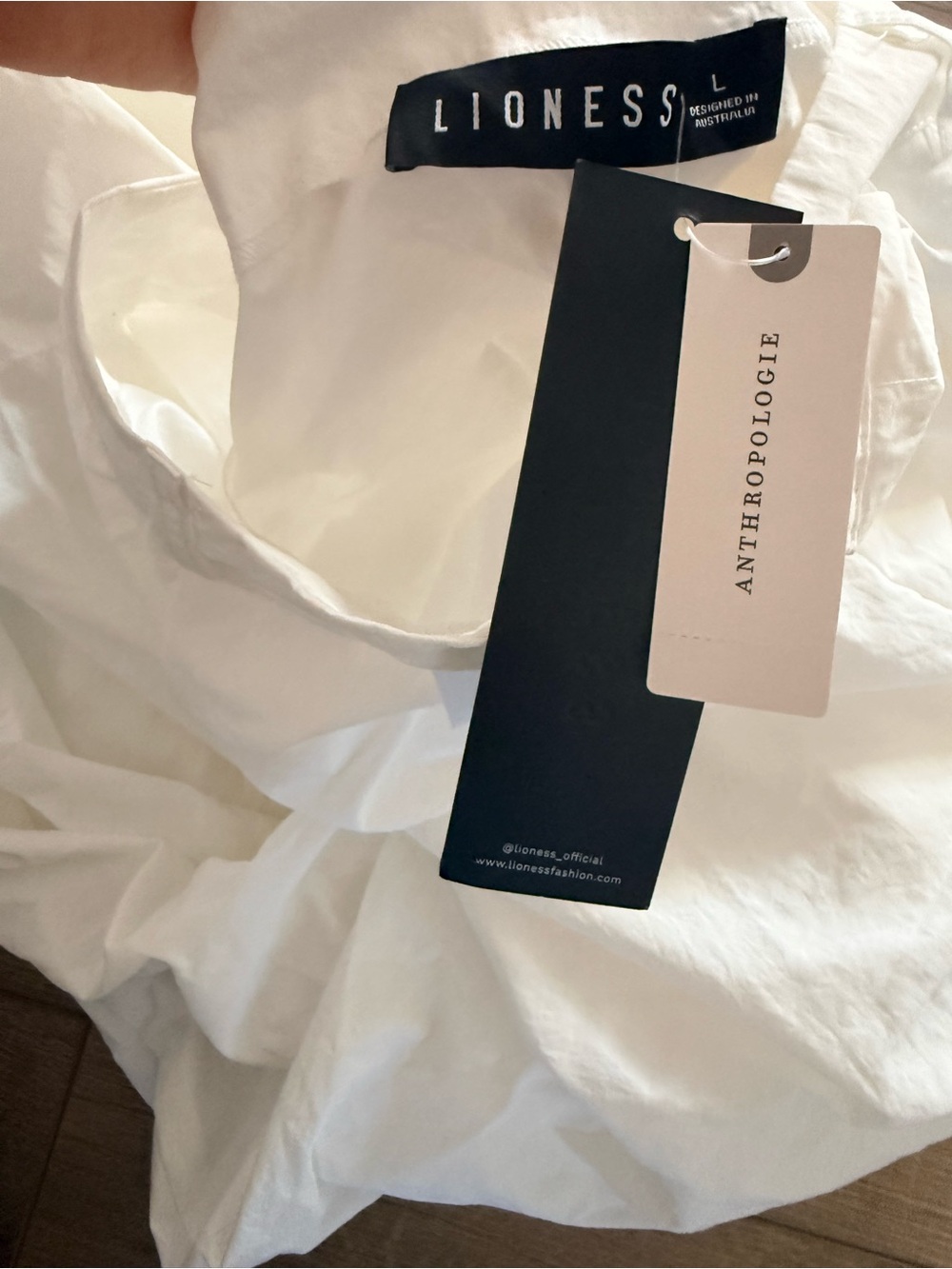NWT Anthropologie Lioness Sloane White Balloon Pants L - Picture 7 of 7